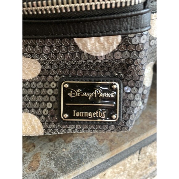 Disney Parks Loungefly Classic Minnie Mouse Sequin Polka Dots Backpack main image 7